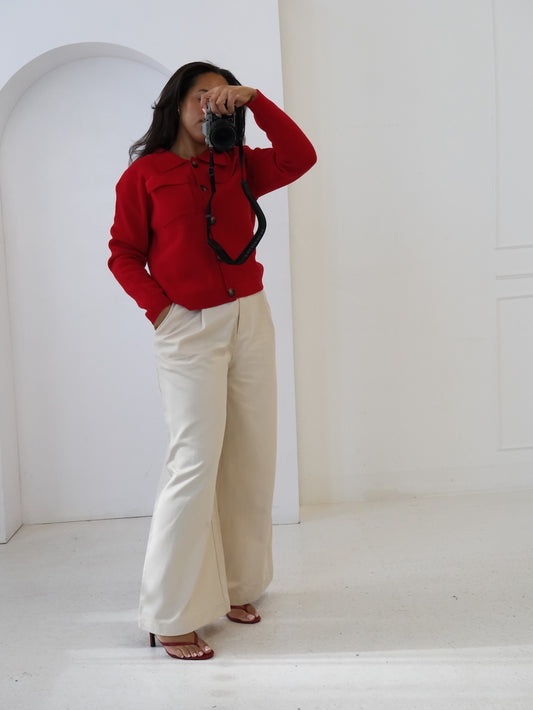 Wool Rebecca Jacket - Red