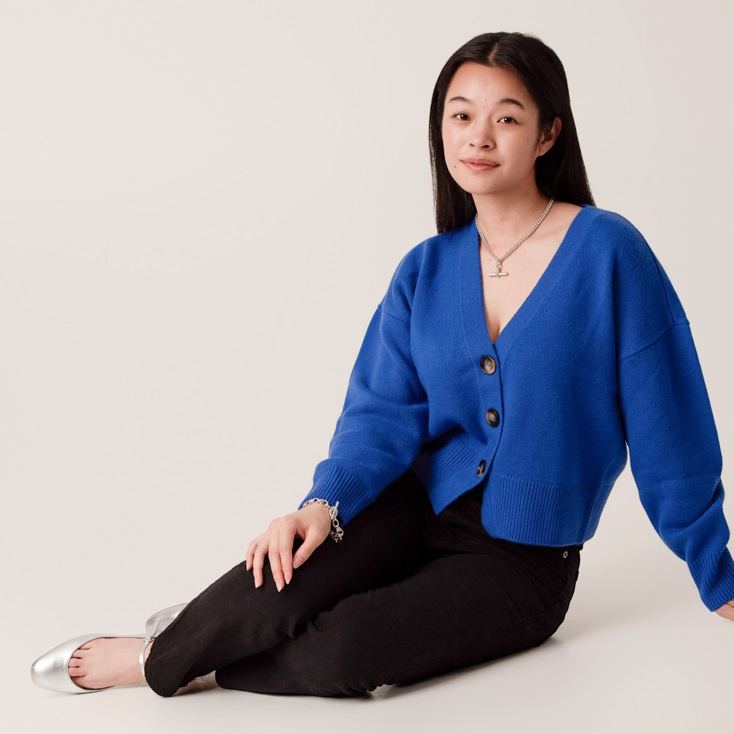 Cashmere Lucy Cardigan - Blue