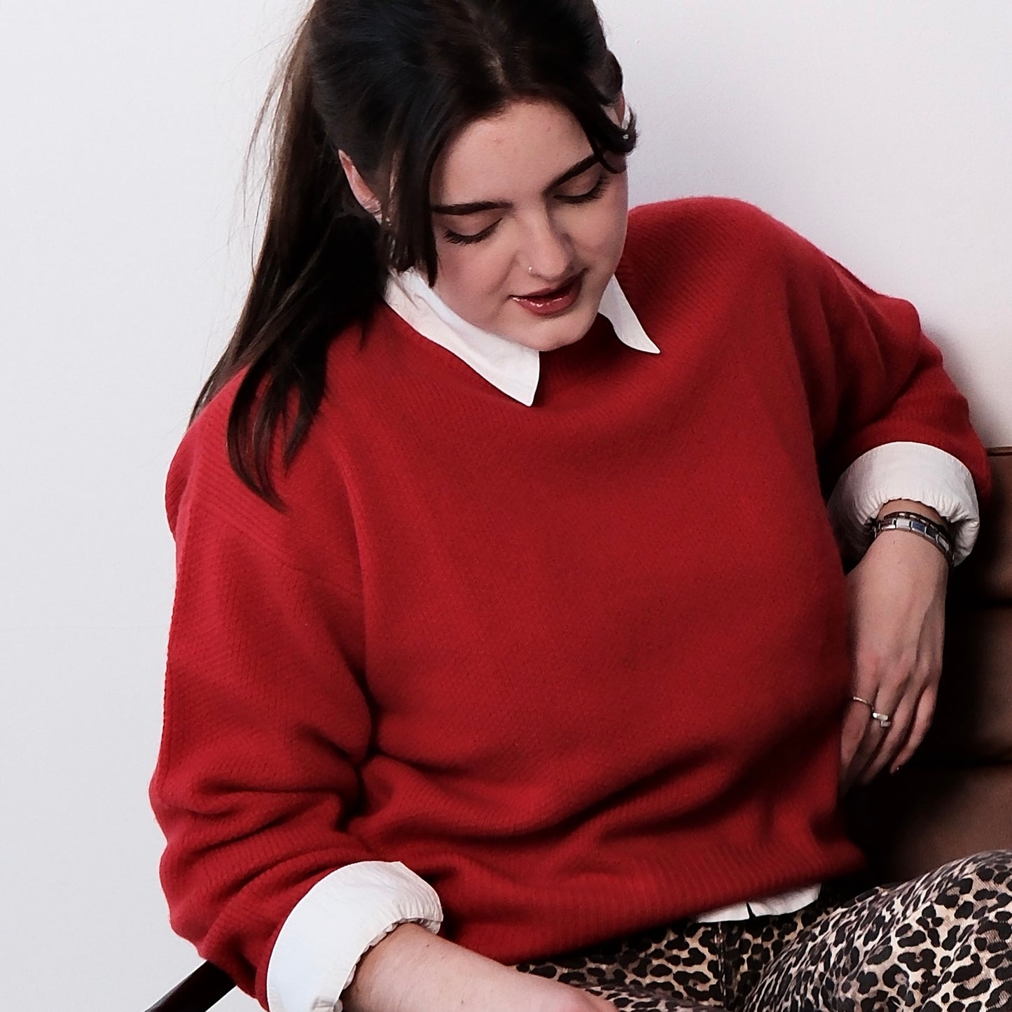 Cashmere Amy Jumper - Red