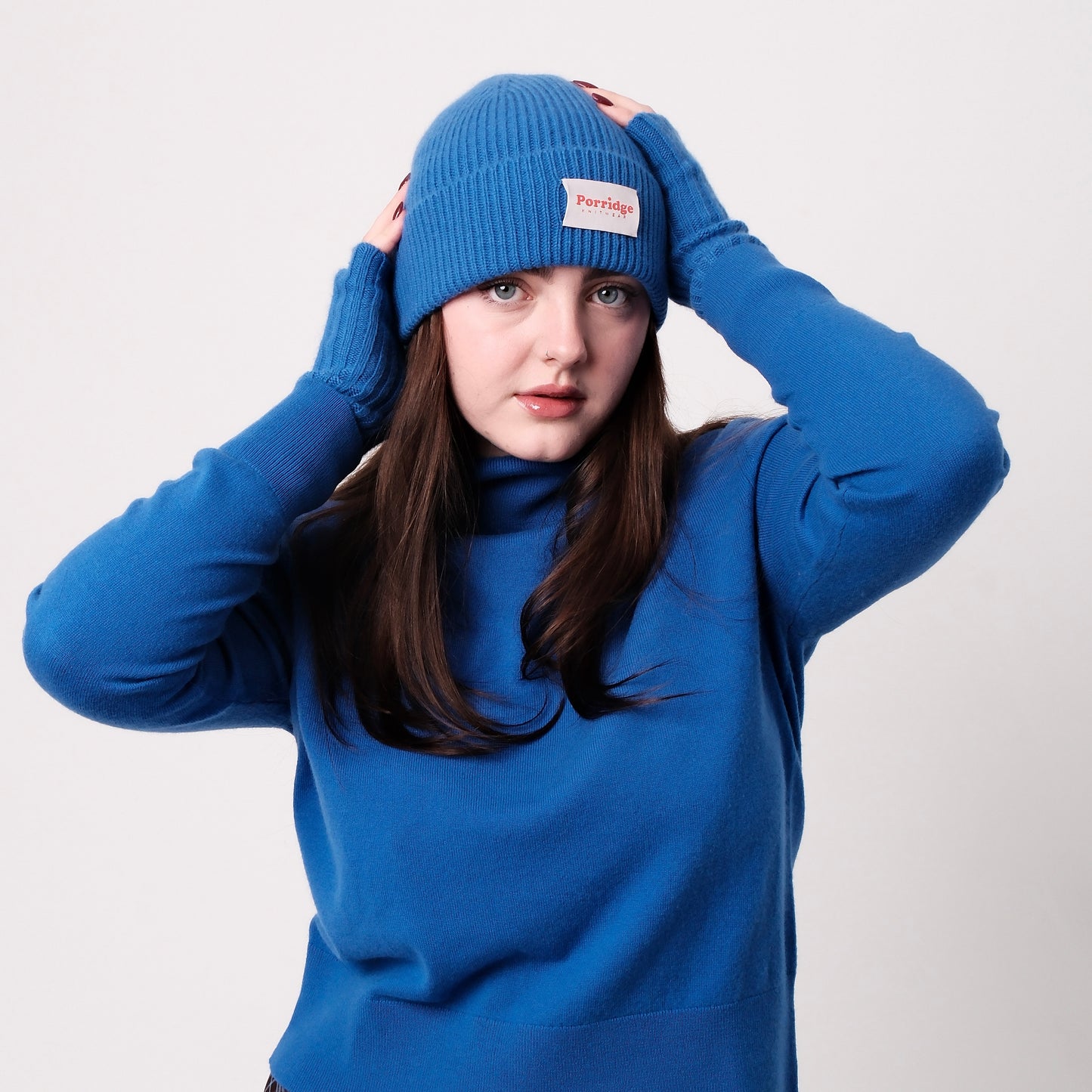 Cashmere Beanie - Blue