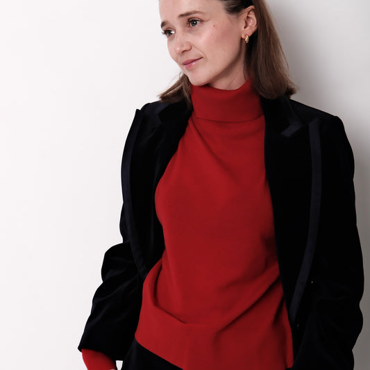 Cashmere Anne Poloneck - Red