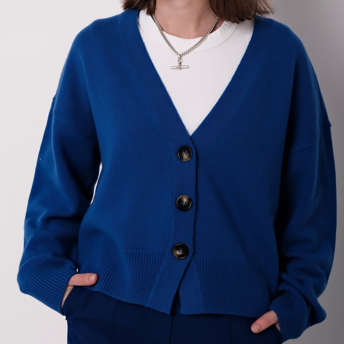 Cashmere Lucy Cardigan - Blue