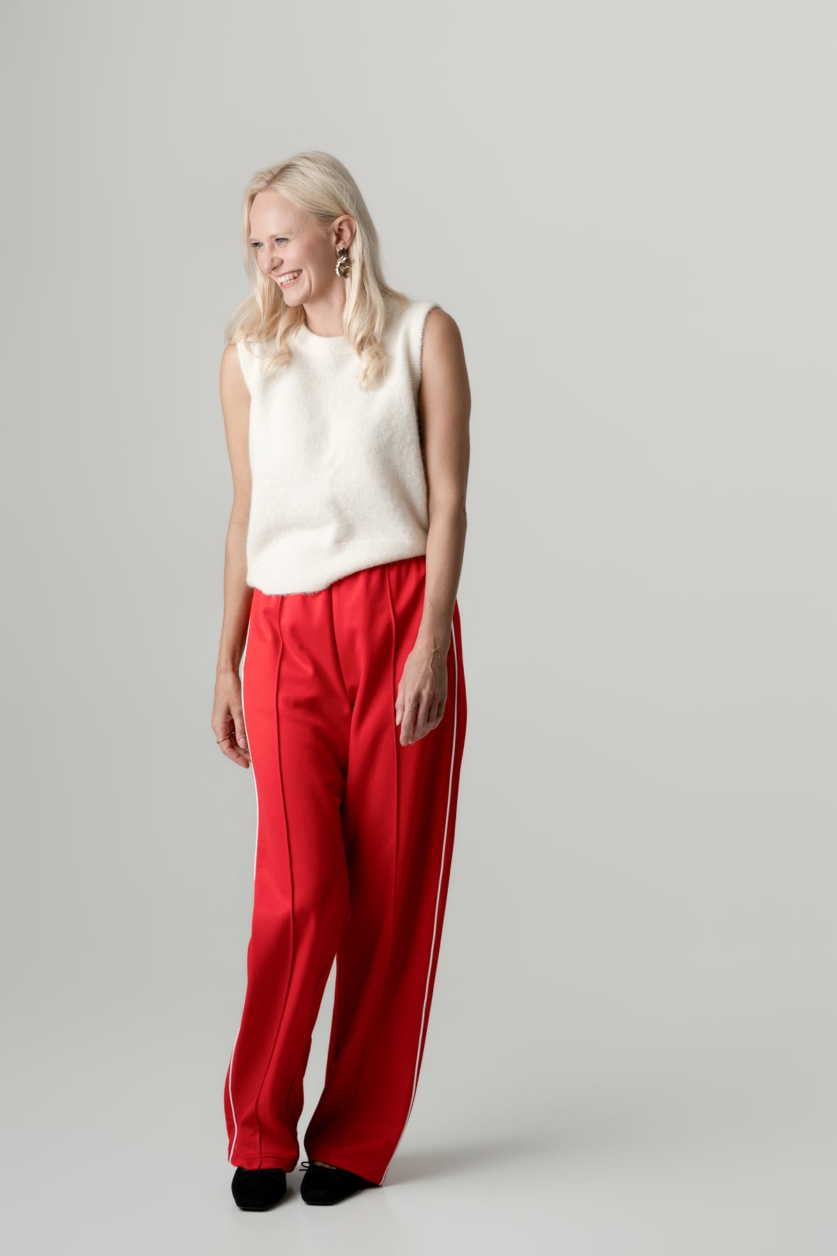 White Alpaca Wool Tank – 55% Alpaca 15% Wool – Julia style, Porridge Knitwear