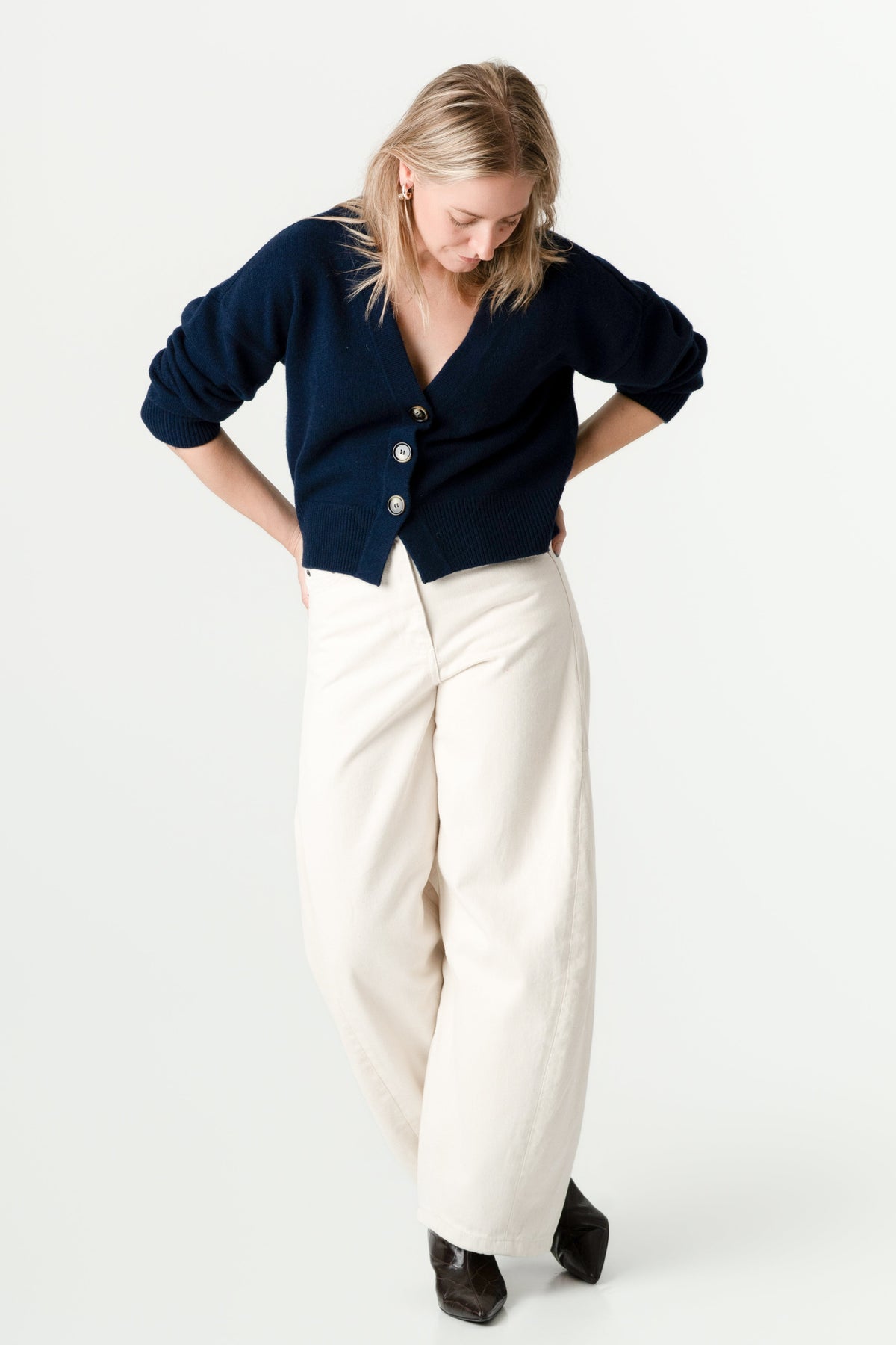 Wool Cashmere Cardigan – 70% Wool 30% Cashmere – Lucy style, Porridge Knitwear