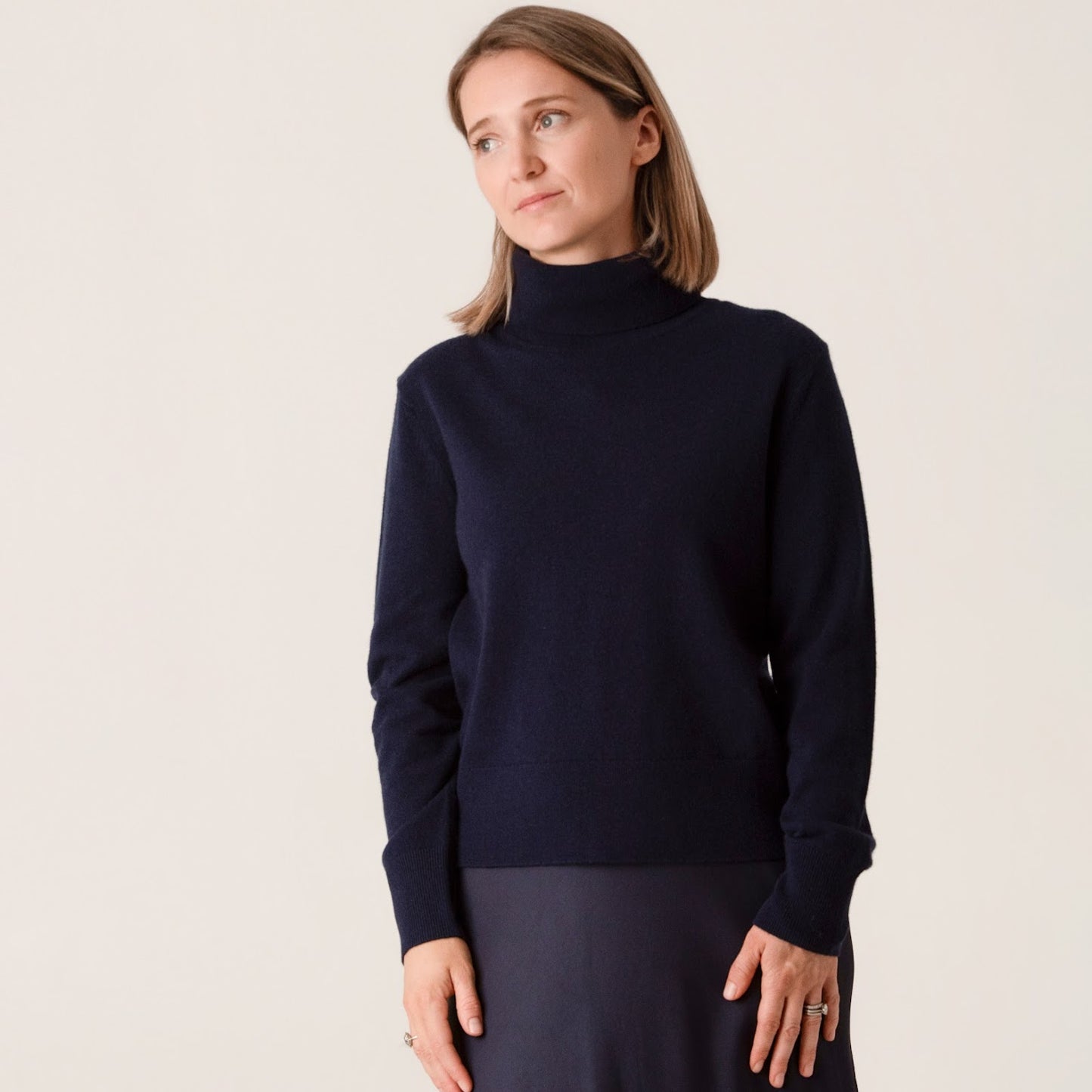 Cashmere Anne Poloneck - Navy