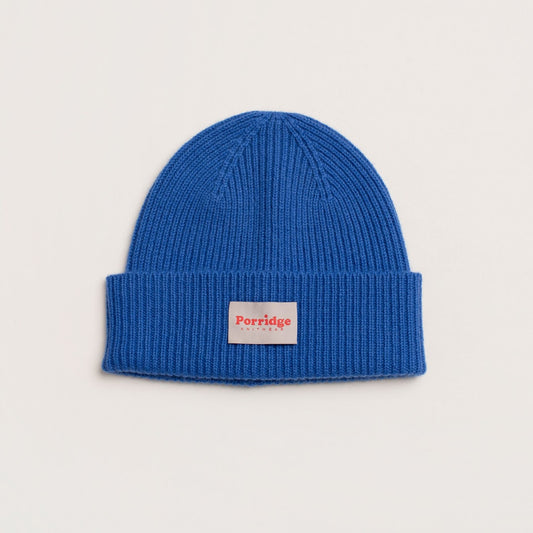 Blue Cashmere beanie by Porridge Knitwear