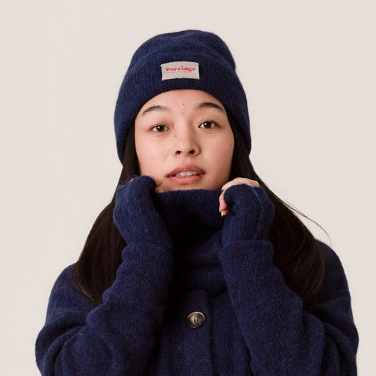 Alpaca Beanie - Inky Blue