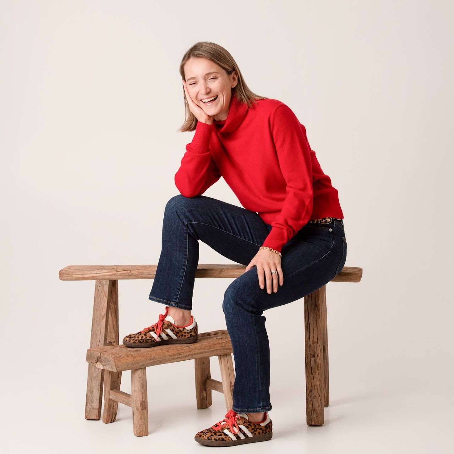 Cashmere Anne Poloneck - Red