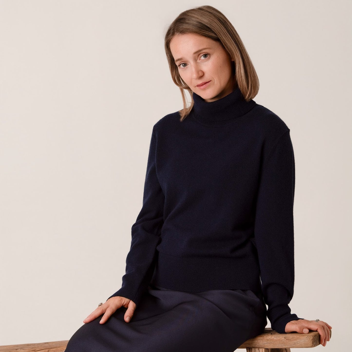 Cashmere Anne Poloneck - Navy