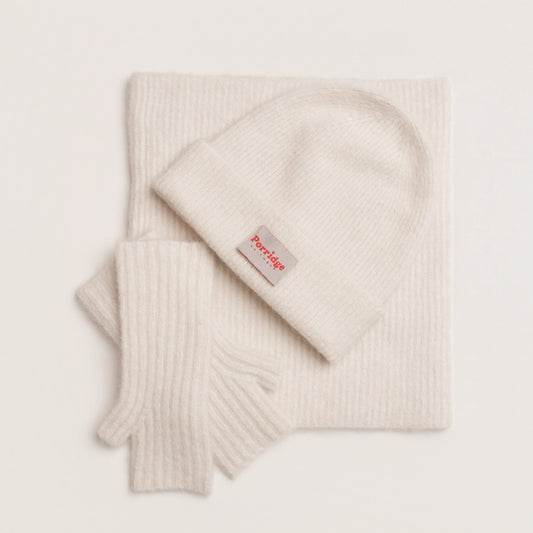 Alpaca Wrist Warmers - White