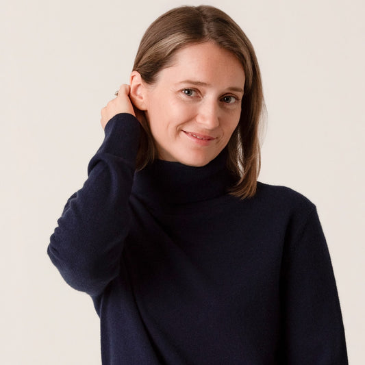 Cashmere Anne Poloneck - Navy