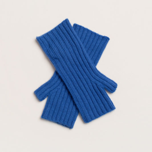 Cashmere Wrist Warmers - Blue